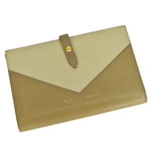 Celine Multi Function Bi Fold Wallet Beige